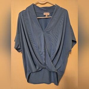 Veronica M Gray Wrap Blouse Relaxed Style